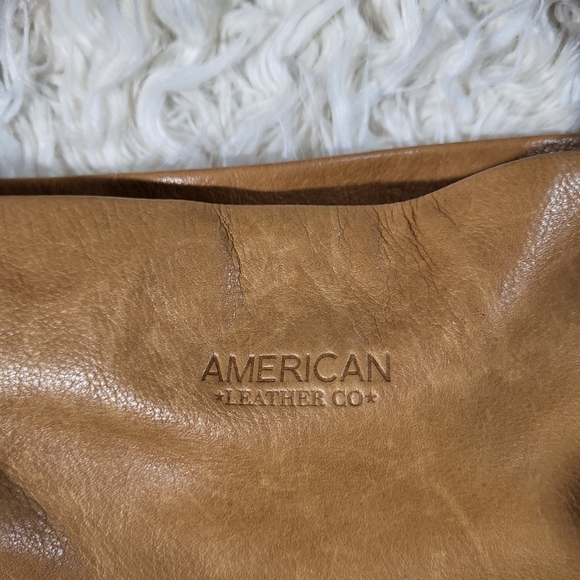 Americain Leather Co Warm Tan Leather Hand Bag - Picture 3 of 16